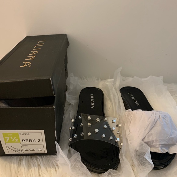 Studded PVC Sandals - Picture 3 of 4